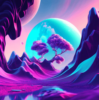 fantasy world in space